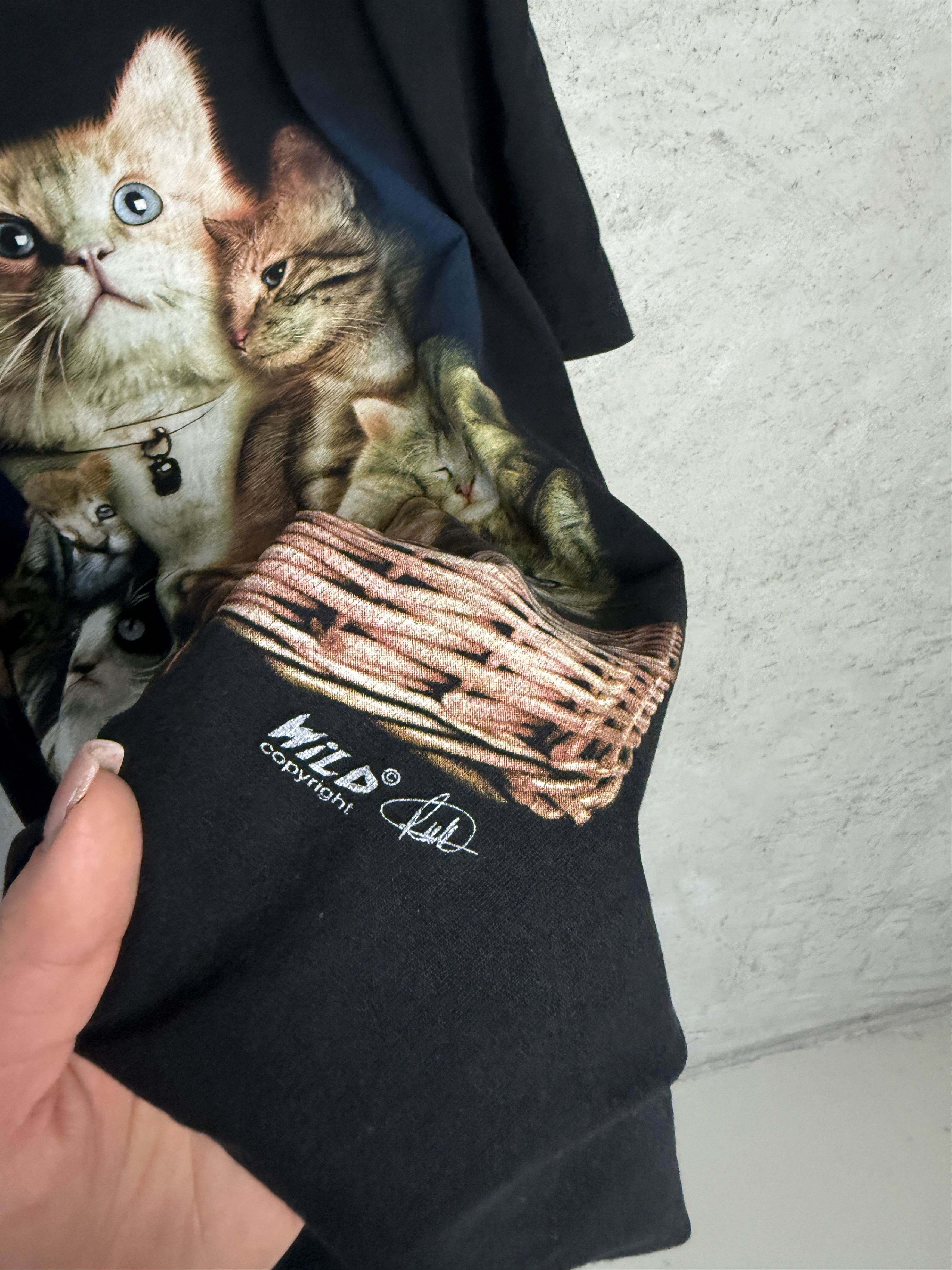 Vintage Vintage cats printed t-shirt tee opium avant garde y2k 00s Size US L / EU 52-54 / 3 - 4 Thumbnail