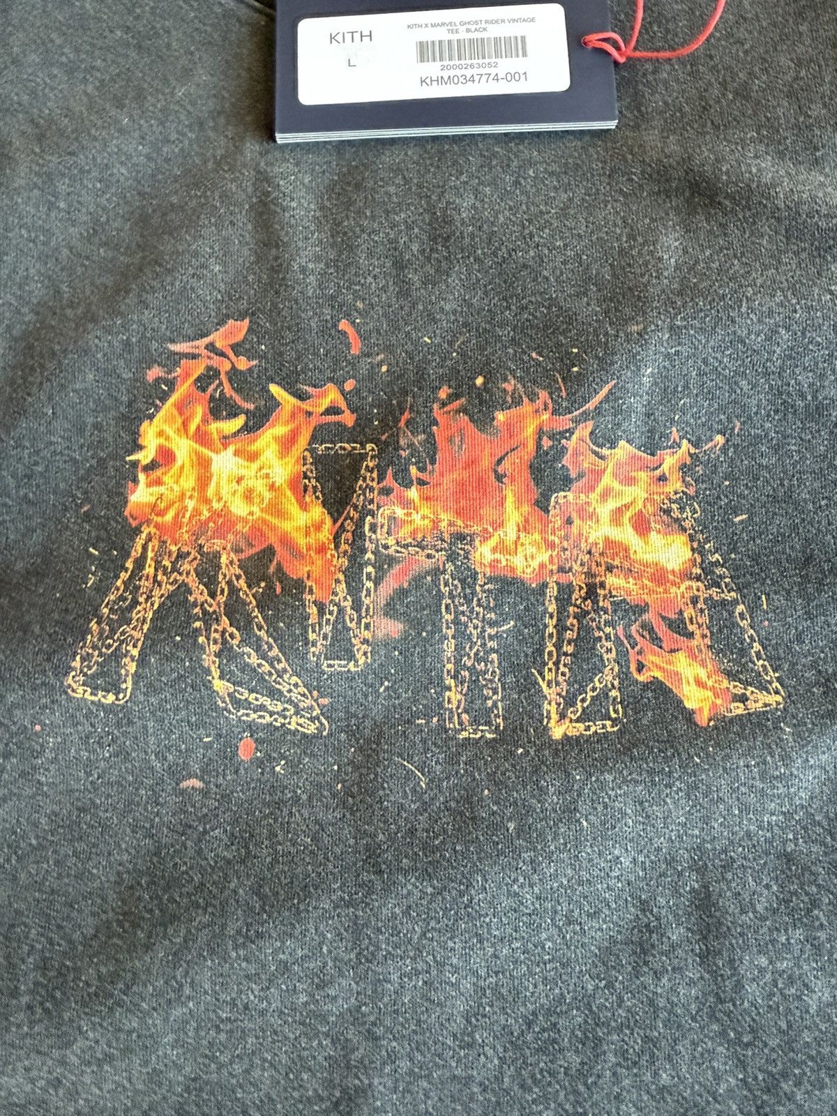 Kith × Marvel Comics Kith For Marvel Ghost Rider Vintage Tee Black Size Large Size US L / EU 52-54 / 3 - 3 Thumbnail