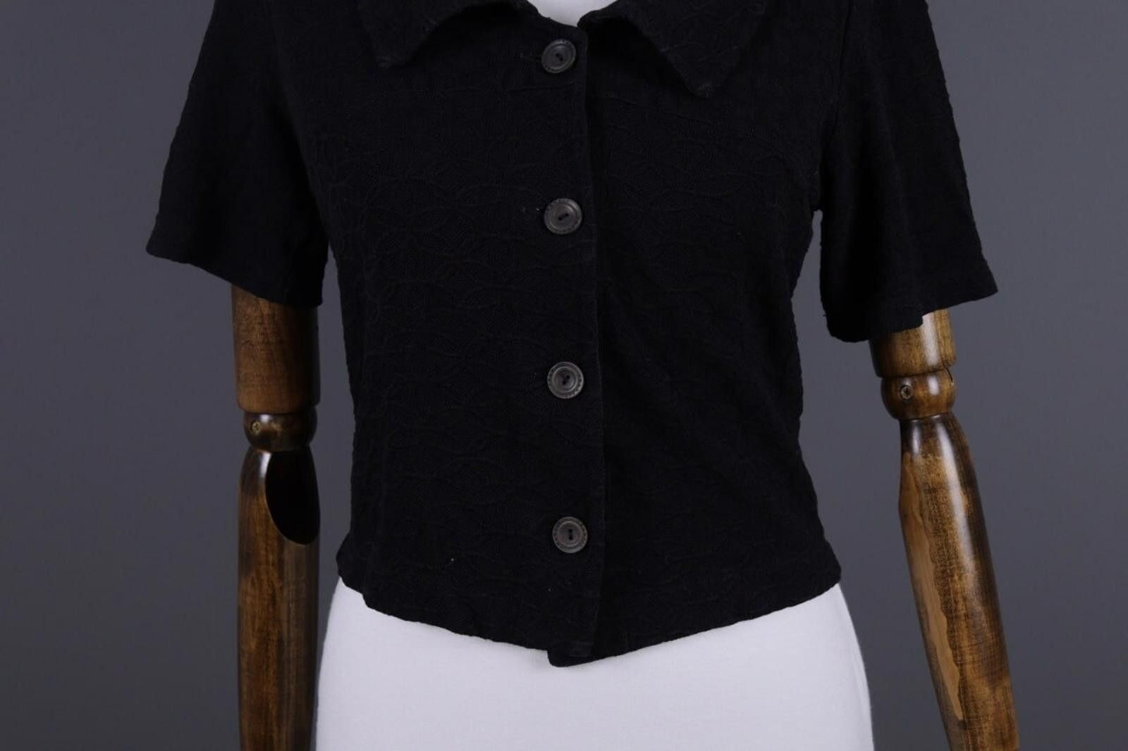 Transit Transit Par Such 392 Black Floral Blouse Shirt Sz 3 / L Size L / US 10 / IT 46 - 2 Thumbnail
