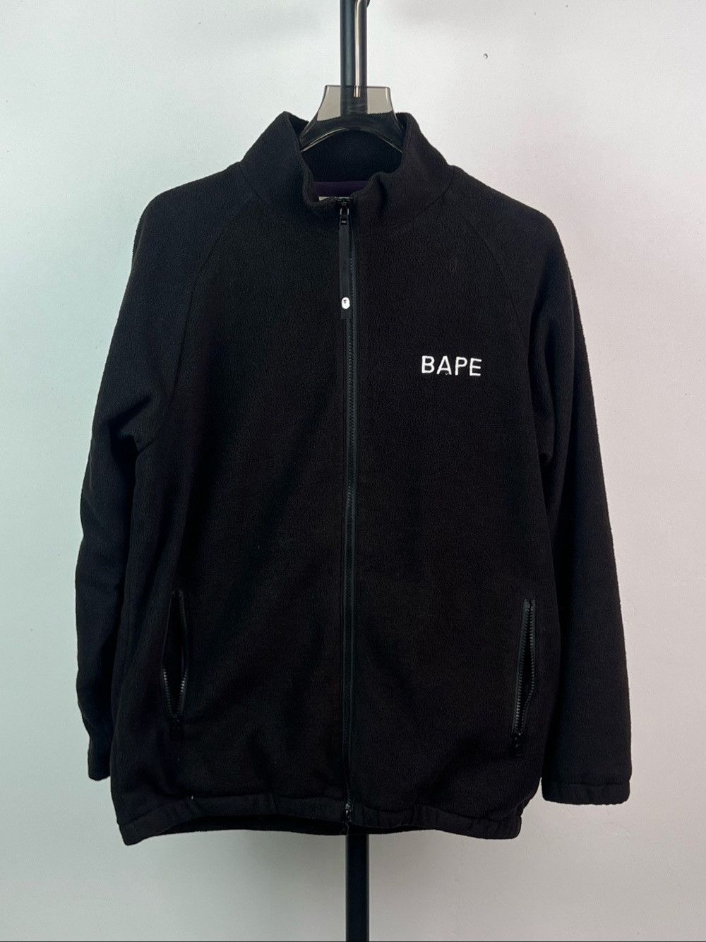 Bape A BATHING APE Logo Fleece Zip-up Jacket Size S Size US S / EU 44-46 / 1 - 1 Thumbnail