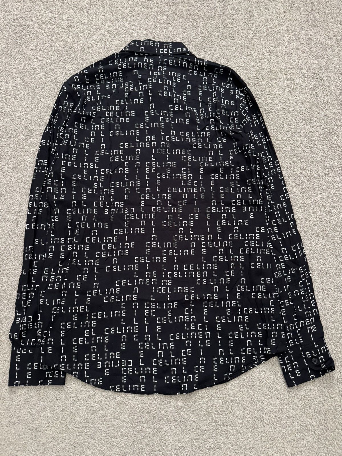 Celine FW22 Celine Hedi Slimane Analog Logo Monogram Button Shirt Size US S / EU 44-46 / 1 - 5 Thumbnail