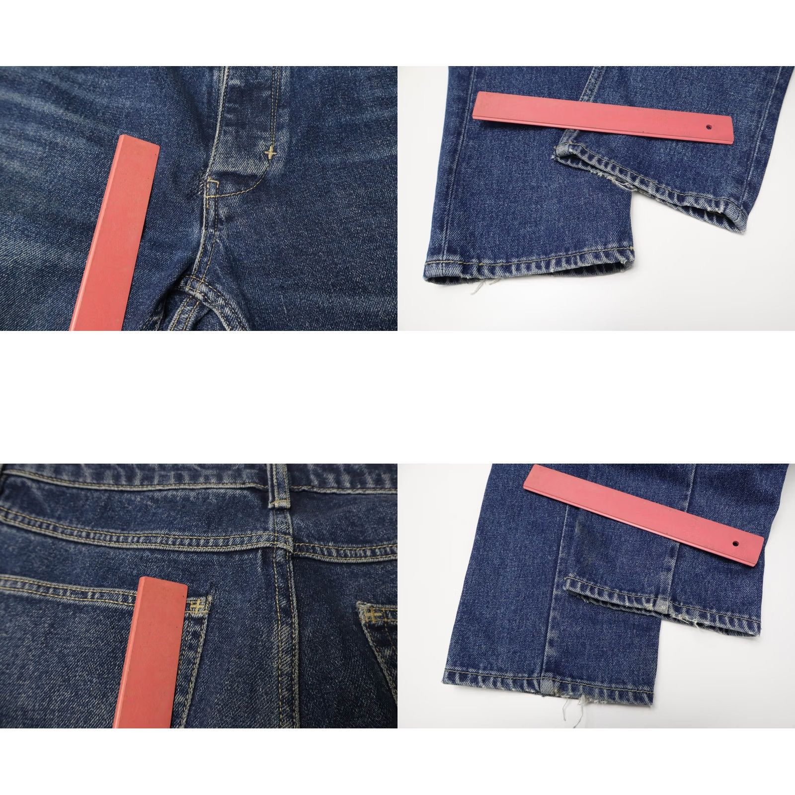 Vintage Neuw Ray Straight Fit Jeans Men's W31/L32 Blue Denim Faded Whiskers Button Fly Size US 31 - 8 Thumbnail