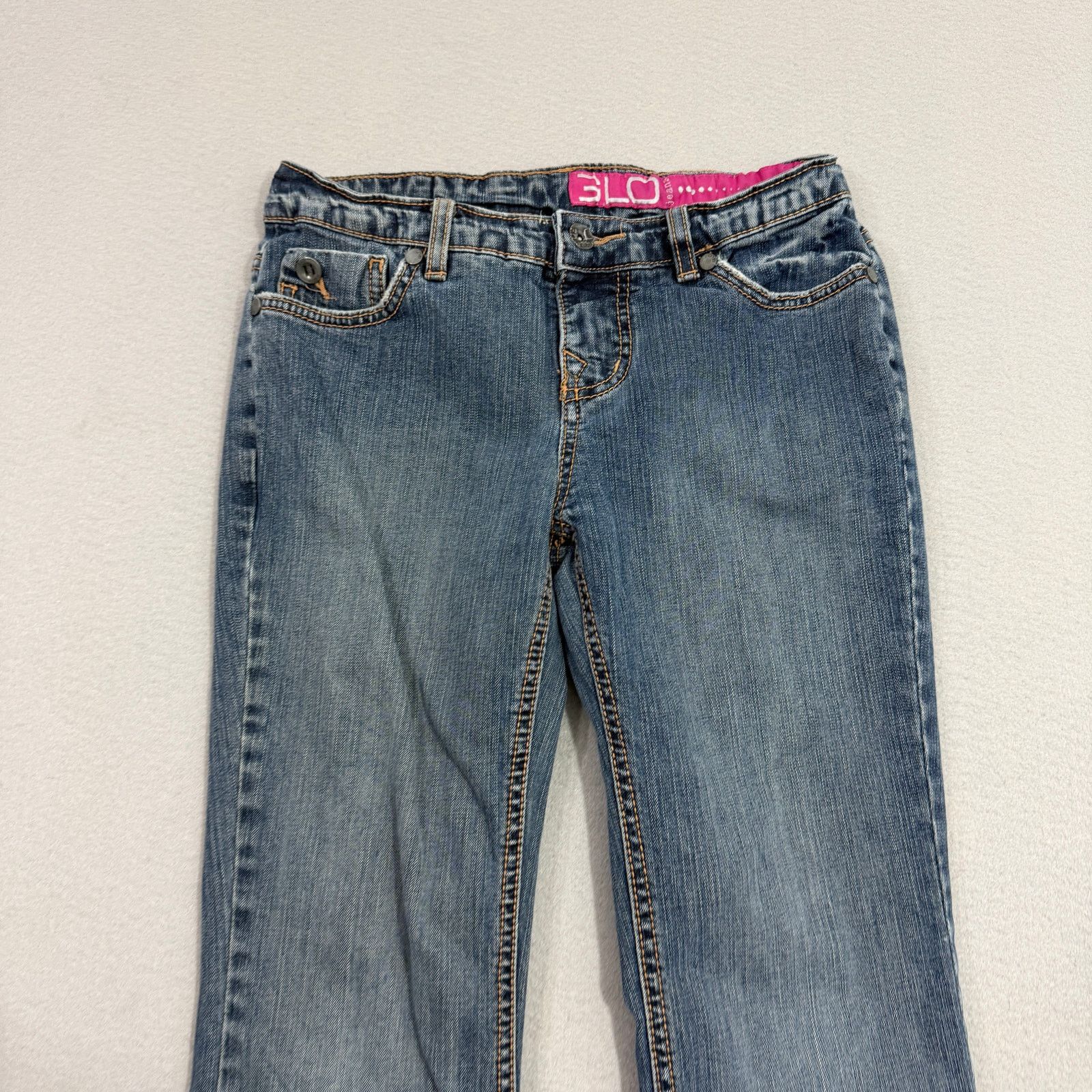 Vintage Vintage Glo Low Rise Flare Leg Jeans Juniors Size 1 (26x30) Size 26" / US 2 / IT 38 - 4 Thumbnail