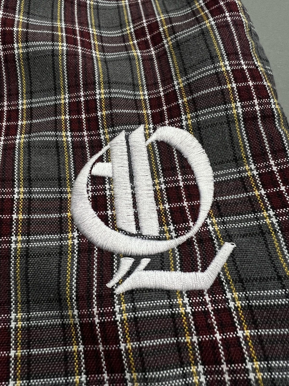 Japanese Brand OUTLAW Designer Embroidered Tartan Pants Size US 33 - 6 Thumbnail