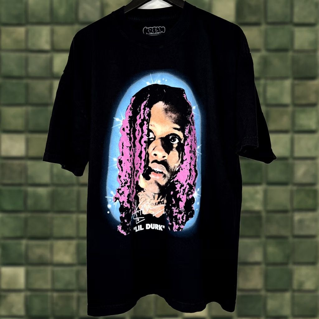 Vintage Kream Lil Durk Rap Shirt XL Black Graphic Hip Hop Streetwear Double Sided Size US XL / EU 56 / 4 - 1 Thumbnail