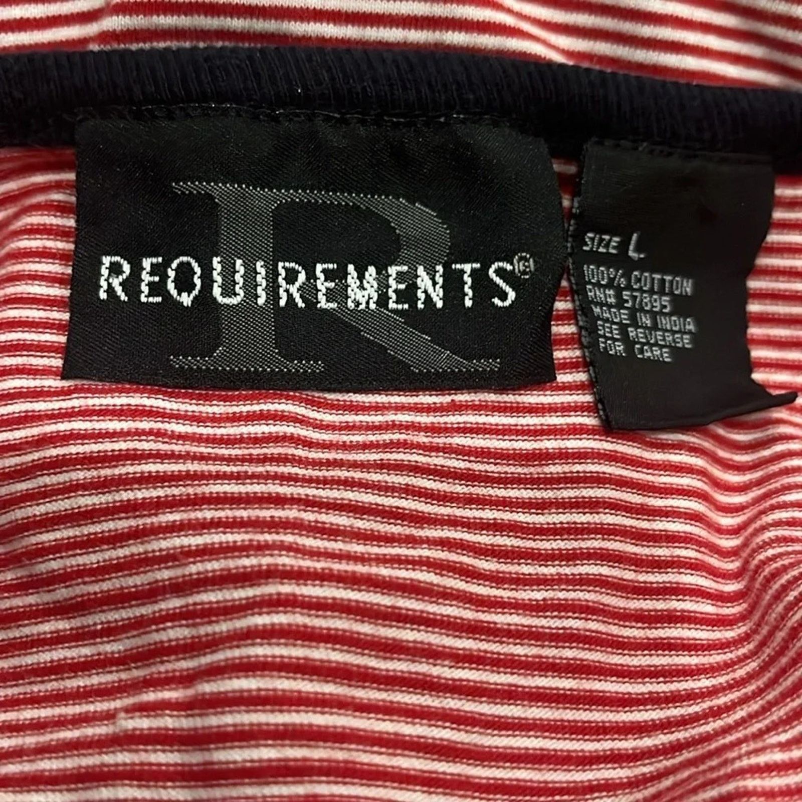 The Unbranded Brand Requirements red, white, blue short sleeved t-shirt, size Lg Size L / US 10 / IT 46 - 3 Thumbnail