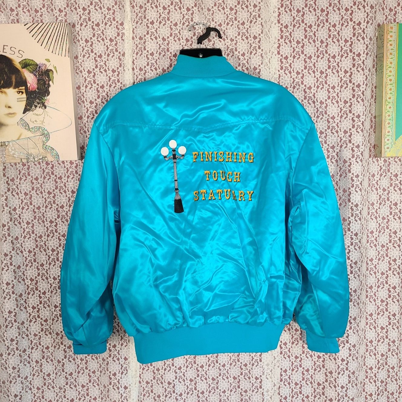 Vintage Vintage 80s West Ark blue satin embroidered windbreaker 2xl Size US XXL / EU 58 / 5 - 10 Thumbnail