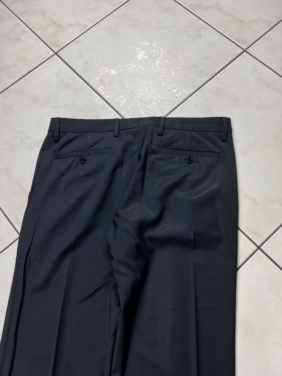 Dolce & Gabbana Dolce&Gabbana classic wool dark navy creased old money pants Size US 32 / EU 48 - 16 Thumbnail