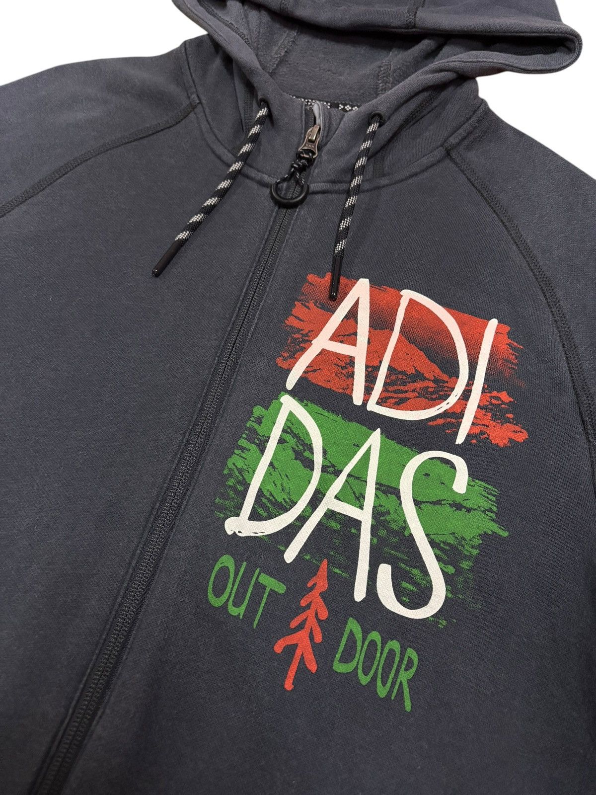 Adidas Vintage Y2k Adidas Outdoor Faded Printed Logo Hoodie Size US S / EU 44-46 / 1 - 6 Thumbnail