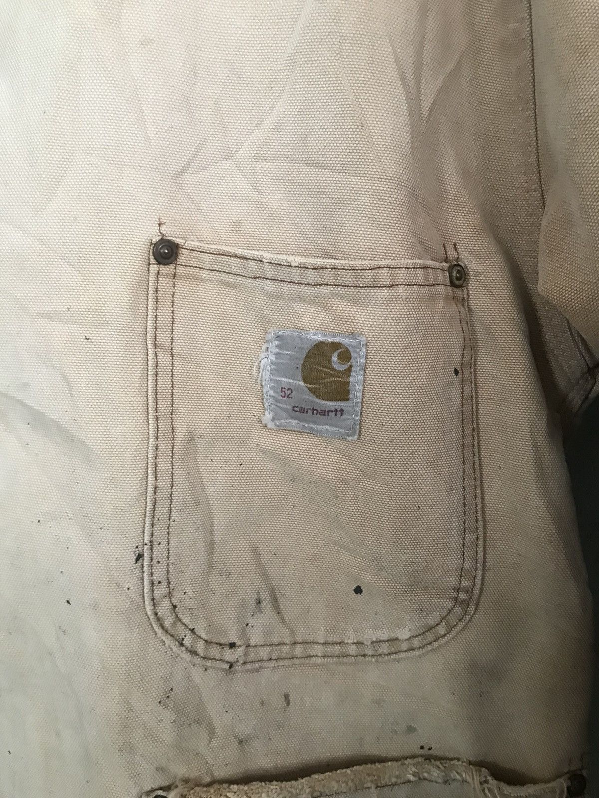 Carhartt × Vintage 80s Carhartt Distress Jacket Nice design Size US L / EU 52-54 / 3 - 8 Thumbnail