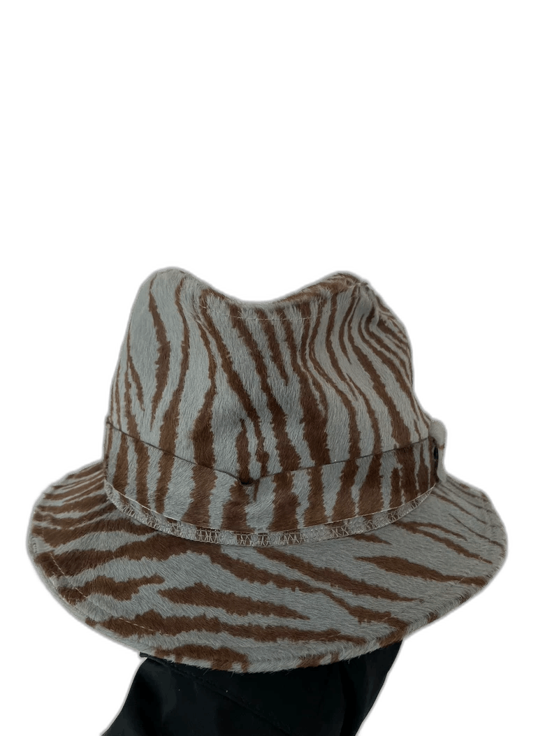Etro Men's Zebra Pattern Fedora Hat Size ONE SIZE - 1 Thumbnail