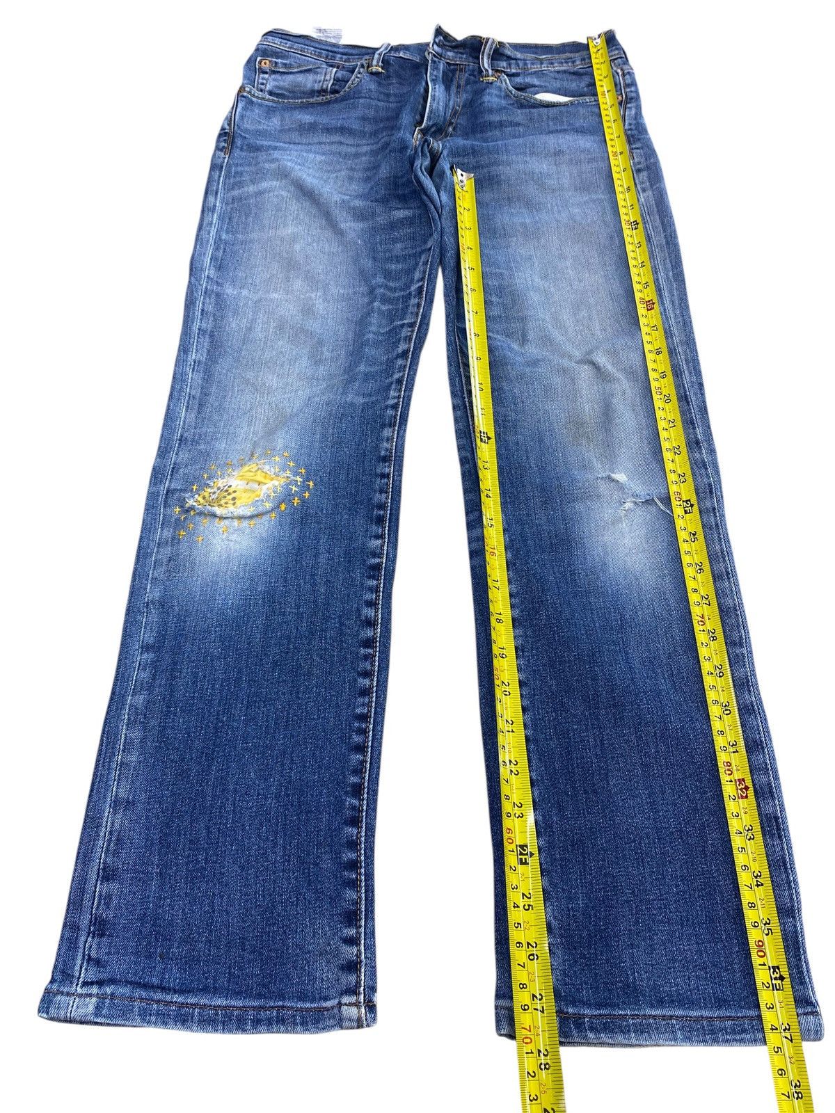 Levi's Levi’s 511 Whiskers Faded Wash Style Ripped Jeans Size US 30 / EU 46 - 7 Thumbnail