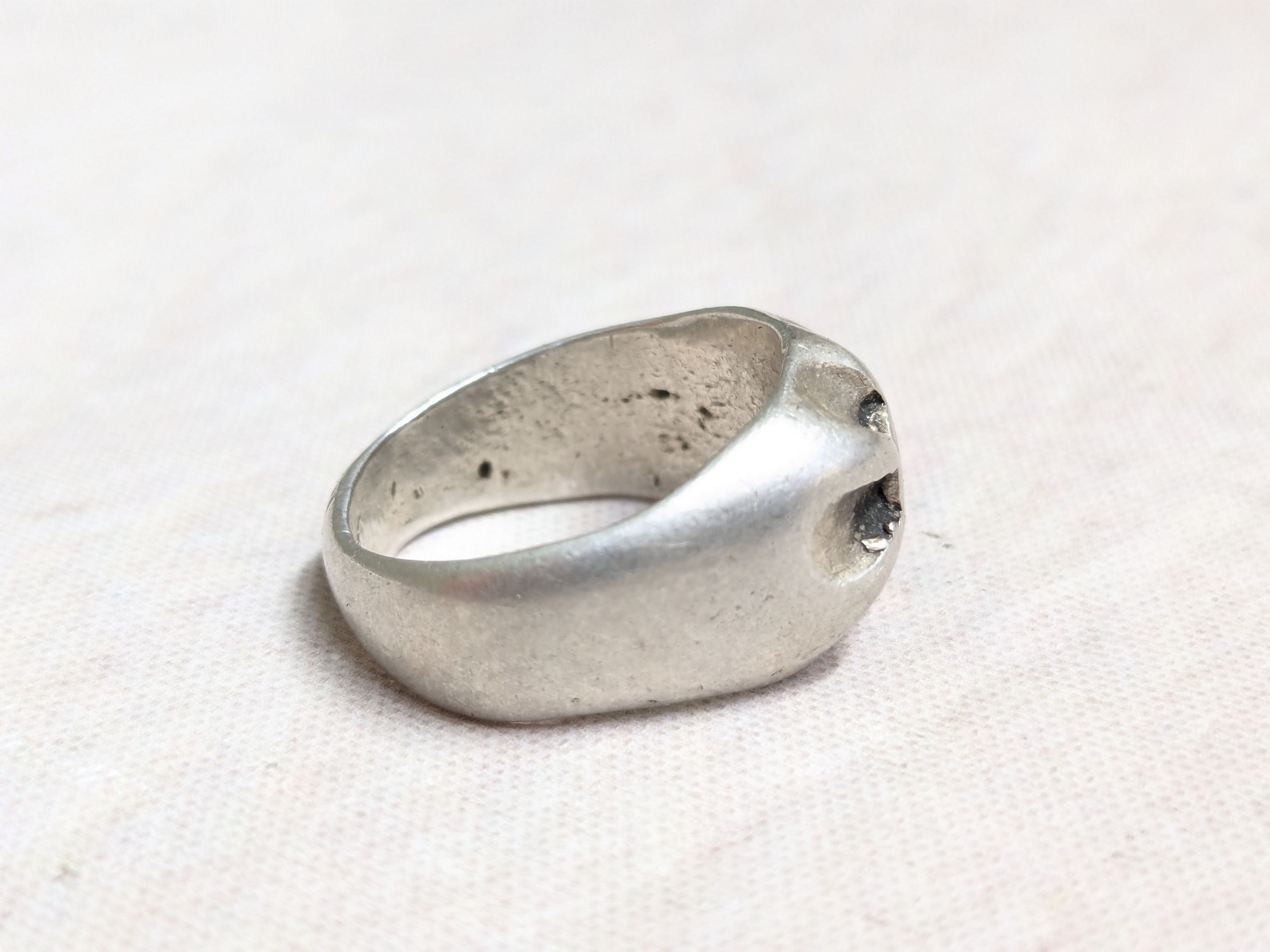 Jewelry × Vintage Vintage Sterling Silver Ring Green Turquoise 8 Native Size ONE SIZE - 2 Thumbnail