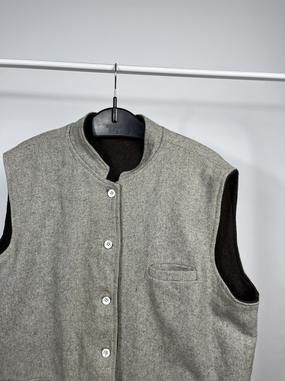 Other Vintage Reversible Wool Vest Button Up Classic Style Size US XL / EU 56 / 4 - 12 Thumbnail