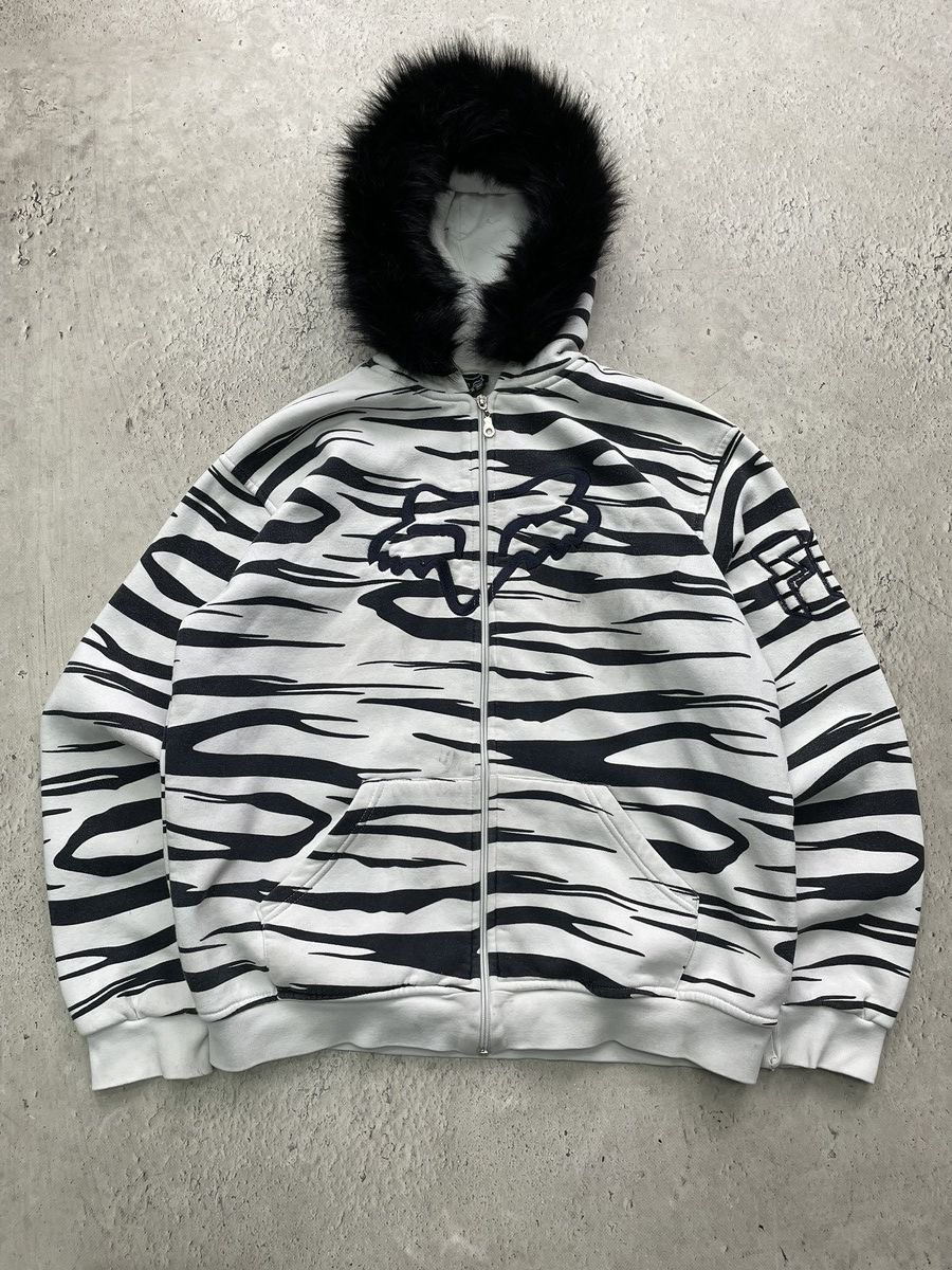 If Six Was Nine Rare fur hood Fox overprint japanese jacket hoodie y2k Size US M / EU 48-50 / 2 - 1 Thumbnail