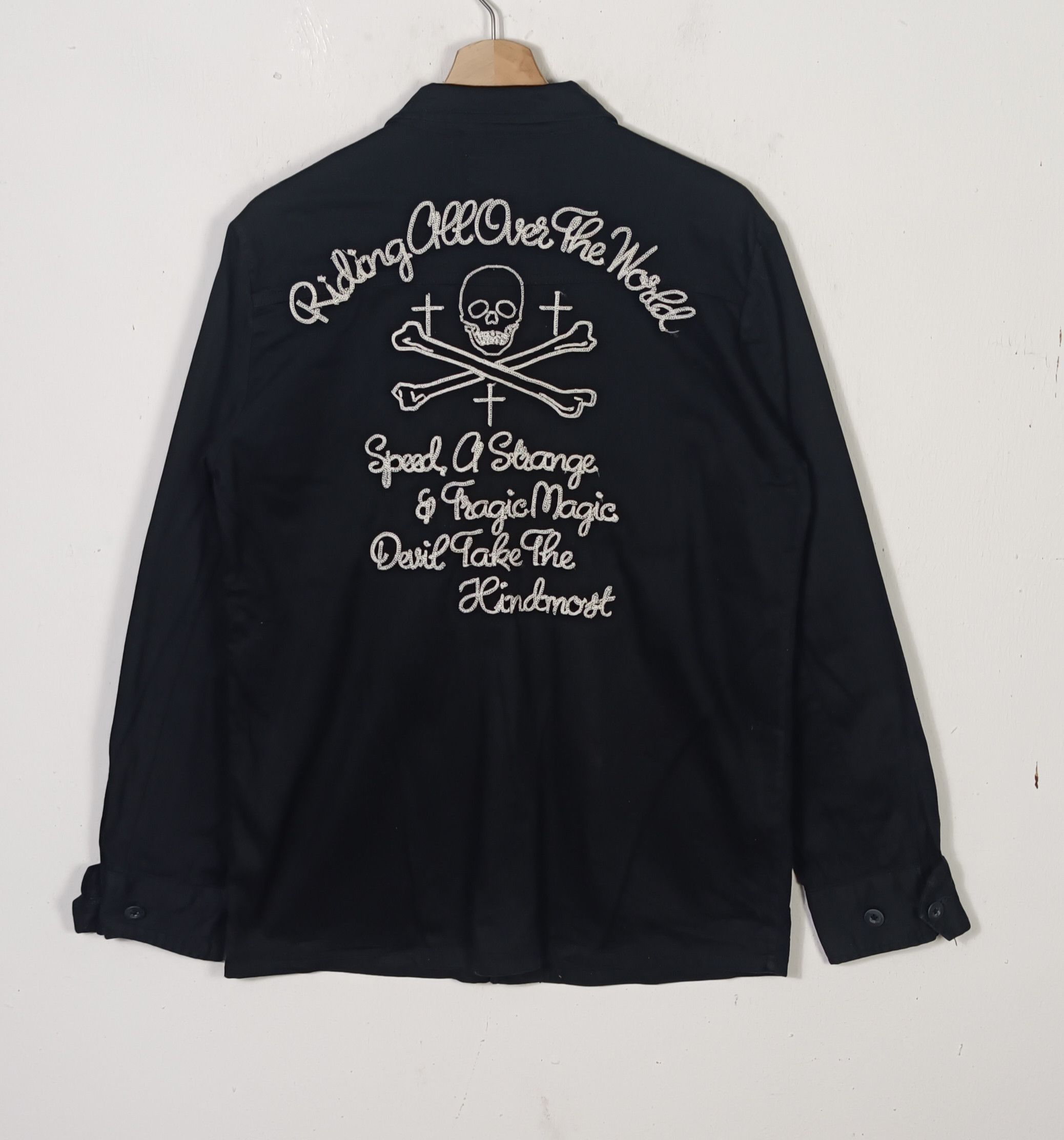 Japanese Brand Stooge & co Skull "Riding All OverThe World " Jacket Size US M / EU 48-50 / 2 - 1 Thumbnail