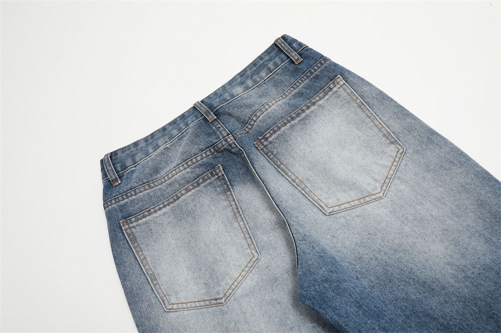 Japanese Brand American washed loose gradient flared jeans y2k Size US 32 / EU 48 - 4 Thumbnail