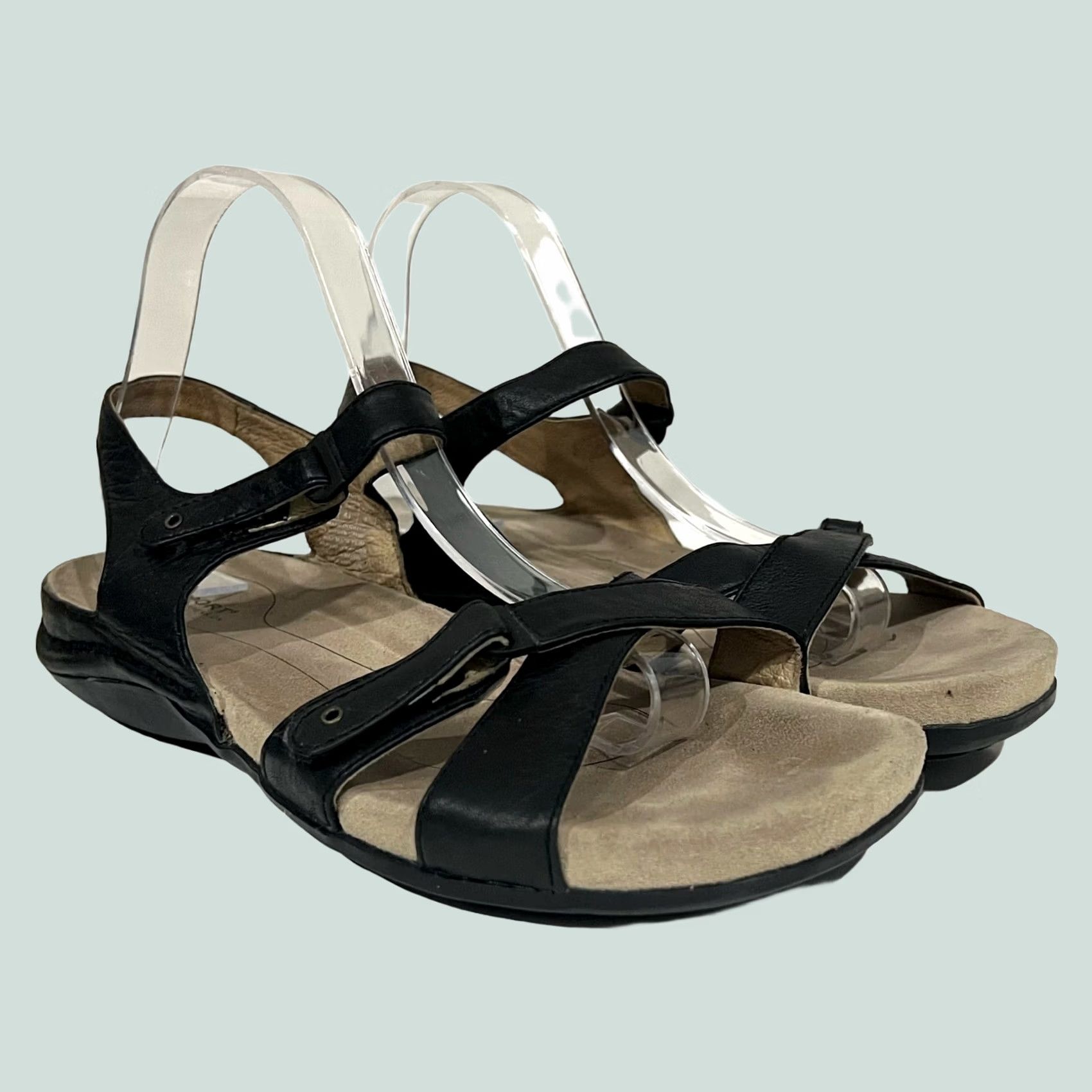 Rockport Rockport Women's Sandals Flat Leather Footbed Black 9.5M Size US 10 / IT 40 - 1 Thumbnail