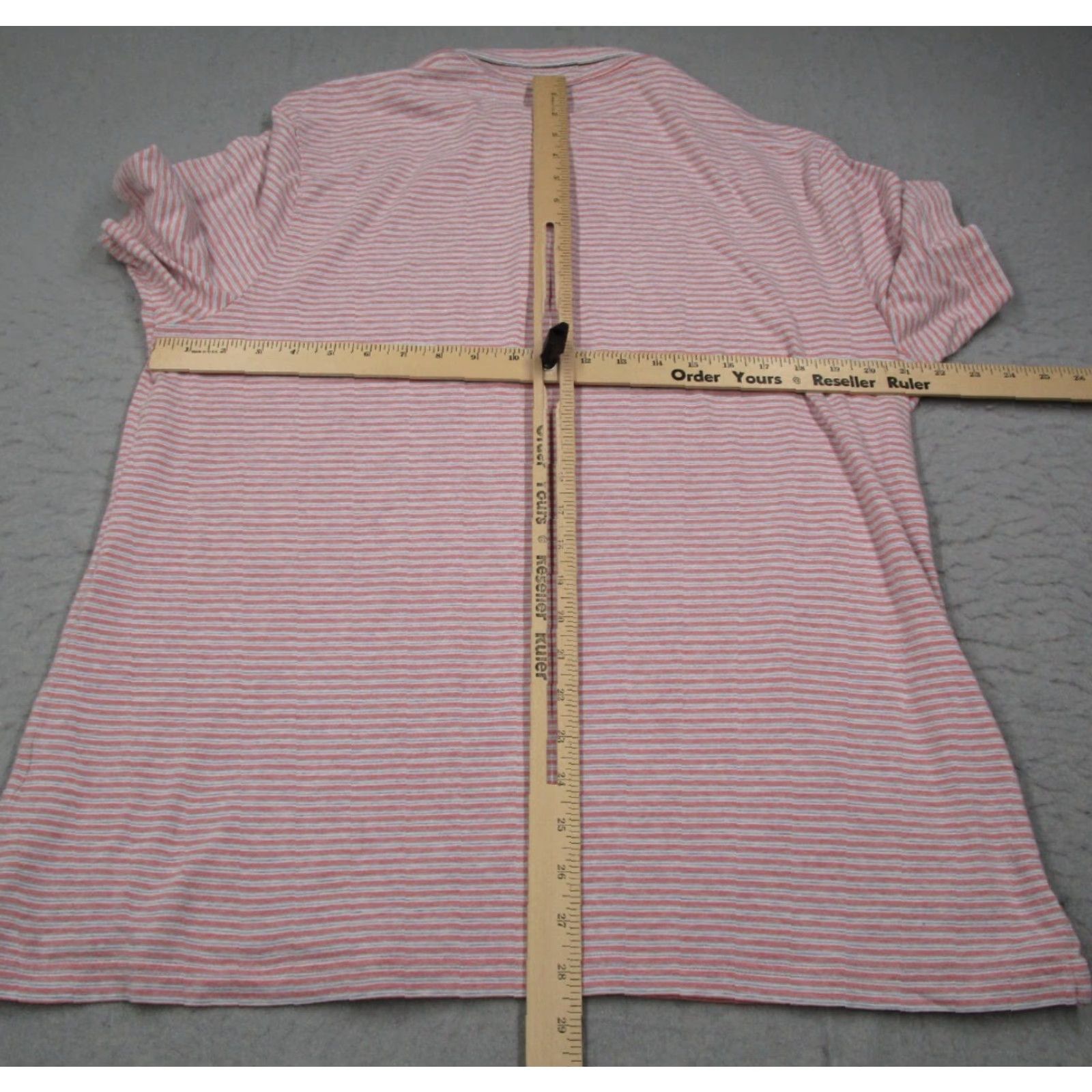 Faherty Faherty Polo Shirt Mens XL Pink Striped Short Sleeve Pima Cotton Blend Casual Sports Size US XL / EU 56 / 4 - 7 Thumbnail