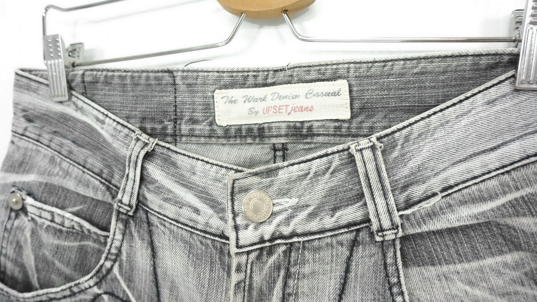 Japanese Brand UPSET Jeans Vintage Distressed Denim Size US 30 / EU 46 - 5 Thumbnail