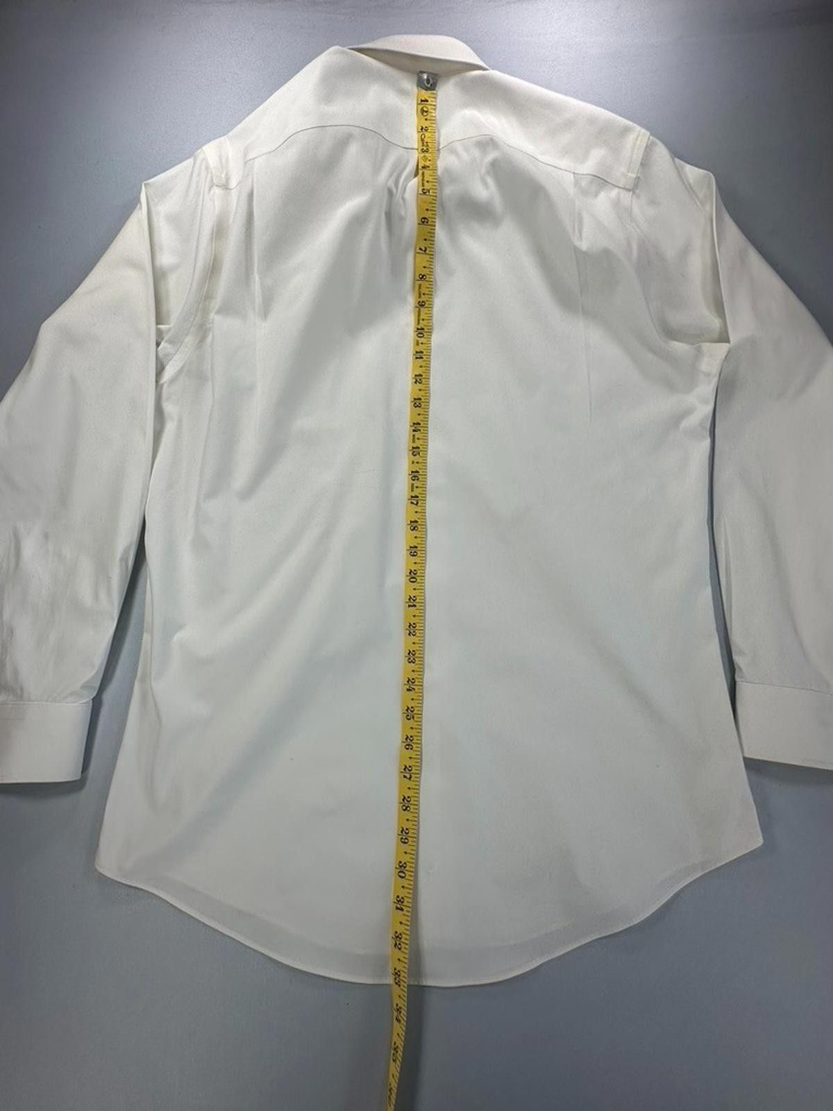 Nordstrom Nordstrom Trad. Fit Wrinkle Free White Mens 35 Button-Down Size 36R - 6 Thumbnail