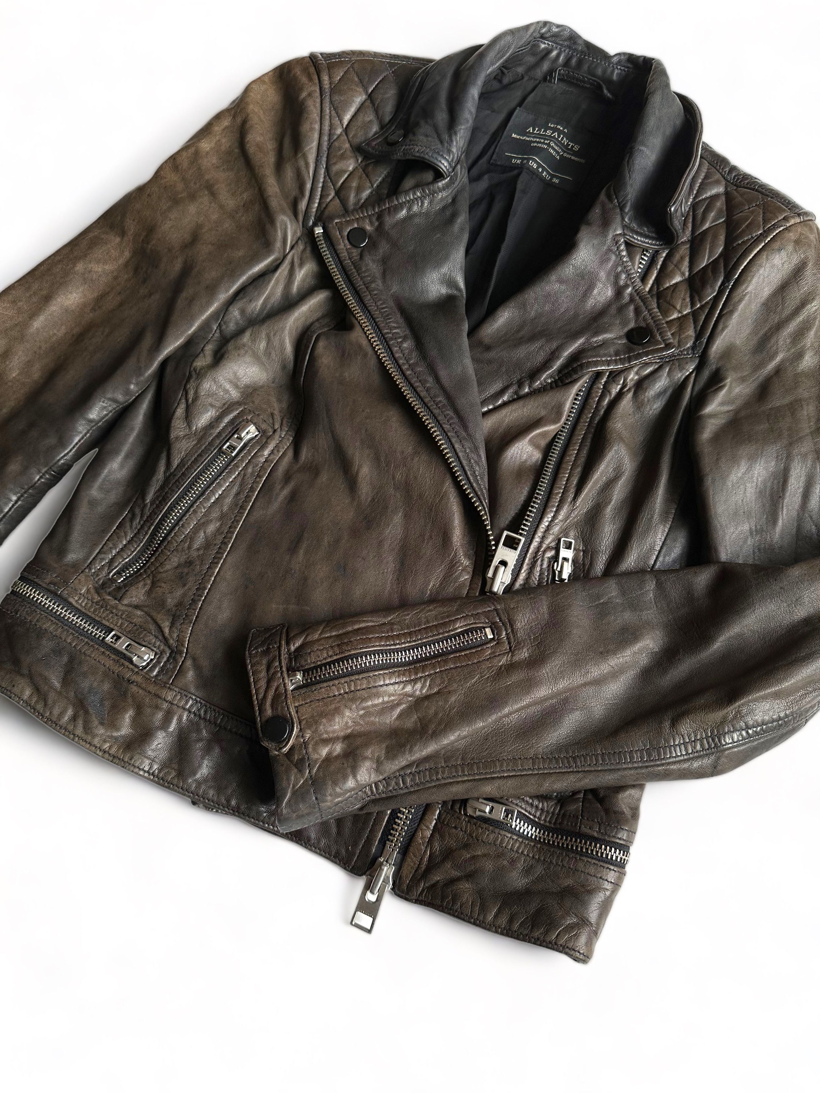 Allsaints Allsaints Conroy Leather Biker Jacket US4 Size S / US 4 / IT 40 - 4 Thumbnail