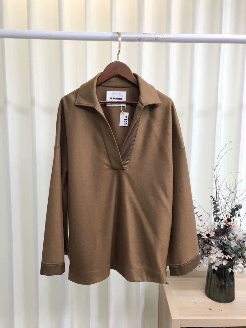 Jil Sander Jil Sander size 32 beige felt sweater Size 4XL / US 24-26 - 2 Thumbnail