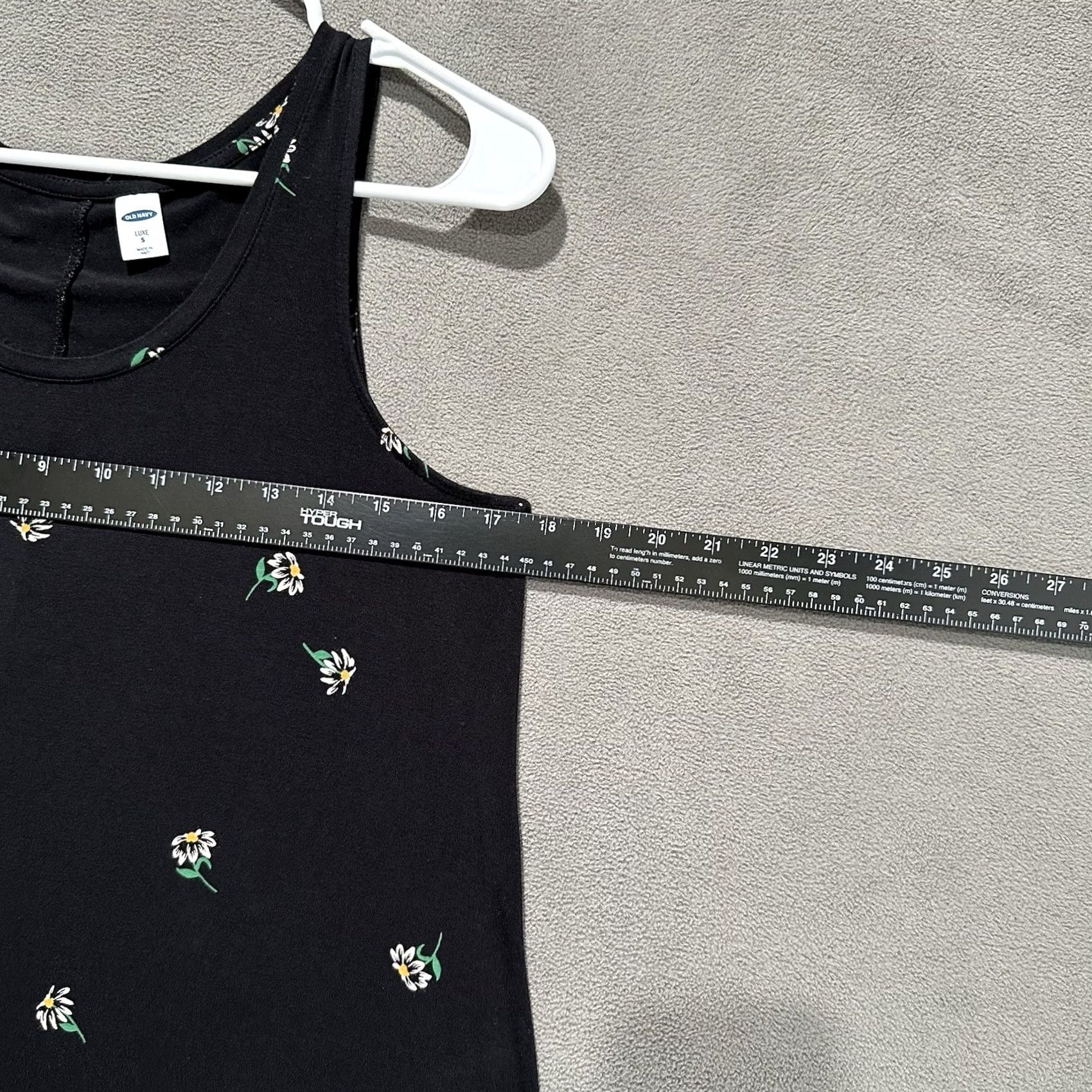 Old Navy Old Navy Sleeveless Luxe Swing Tank Top Women S Black Floral Print Rayon EUC Size S / US 4 / IT 40 - 6 Thumbnail