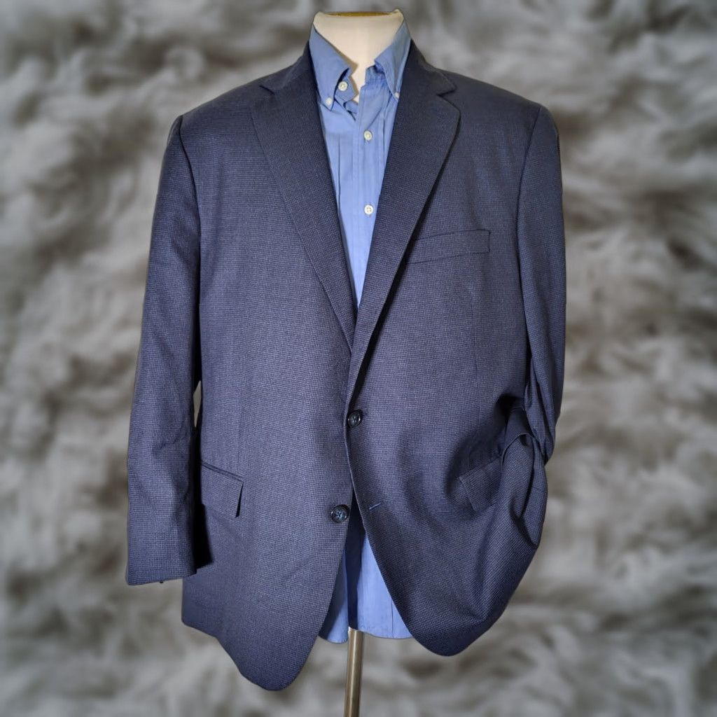 Hart Schaffner Marx Hart Schaffner Marx New York Fit 48R Blue Check 2-Piece Suit Jacket Pants XS? Size 48R - 1 Thumbnail