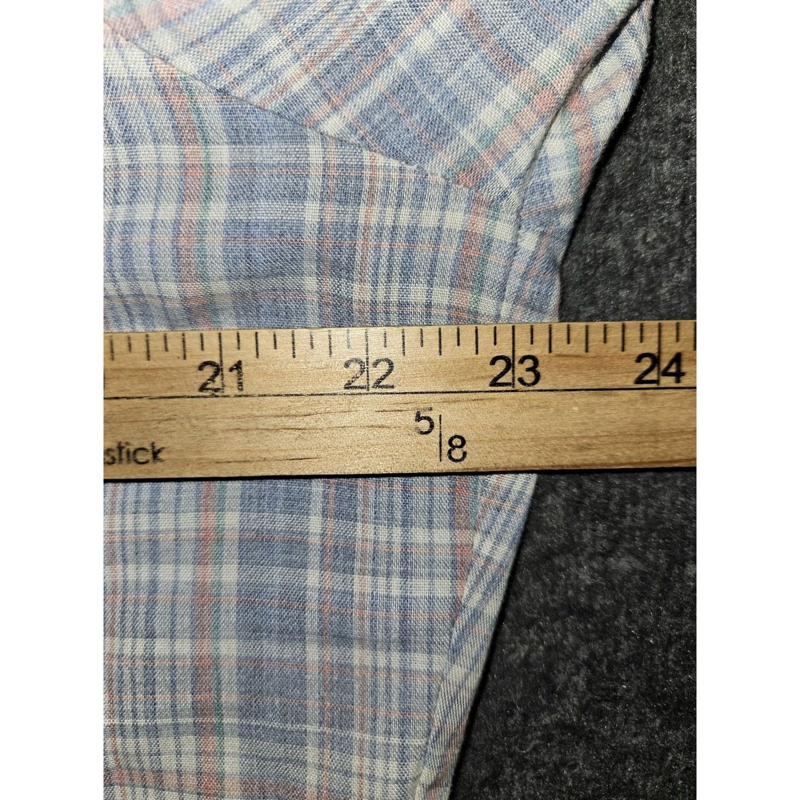 Levi's VINTAGE Levi's Shirt Mens Large Blue Plaid Western Pearl Snap Short Sleeve 90s Size US L / EU 52-54 / 3 - 4 Thumbnail
