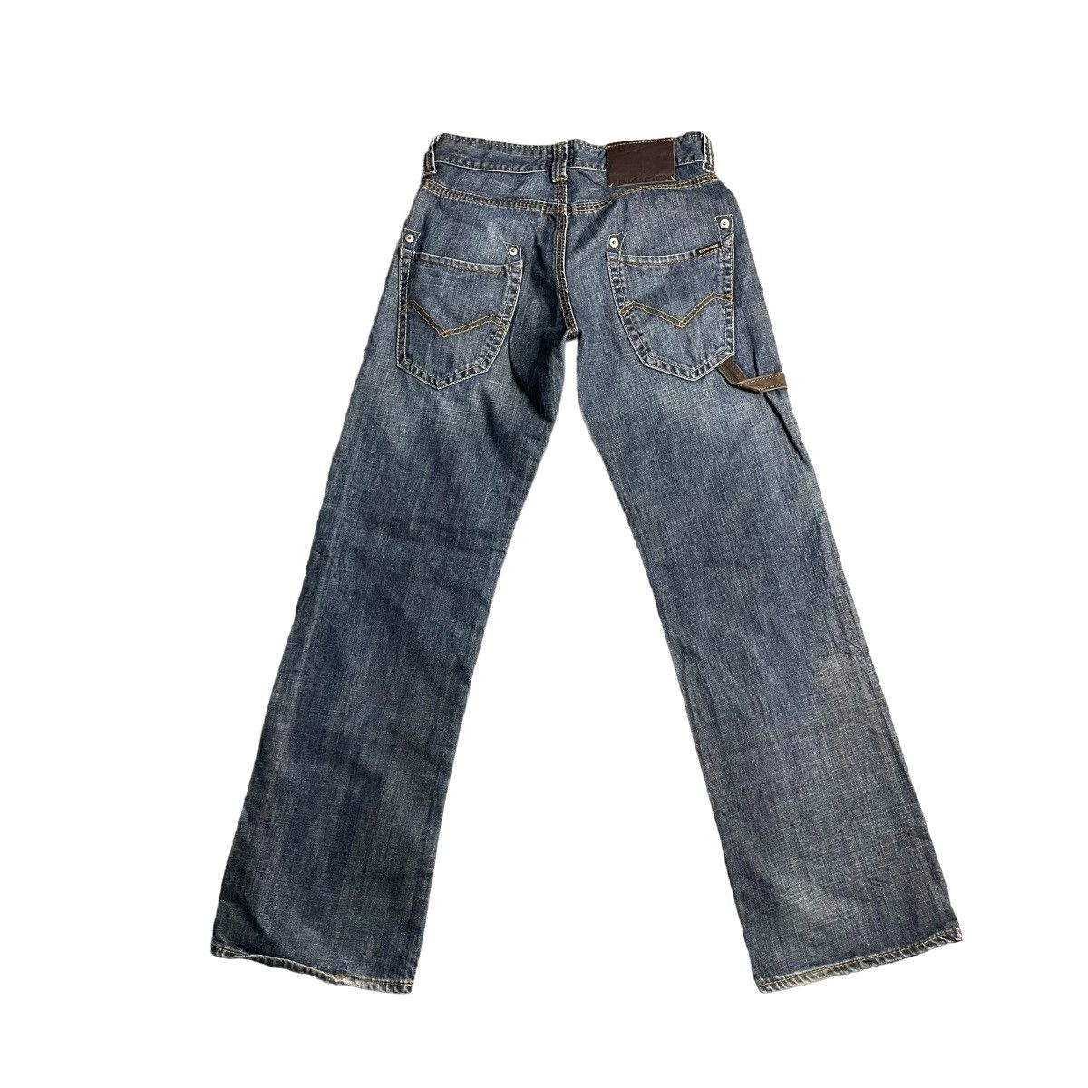 Hysteric Glamour VINTAGE MISS SIXTY LEATHER PILE WASHED DENIM PANTS Size 28" / US 6 / IT 42 - 2 Thumbnail