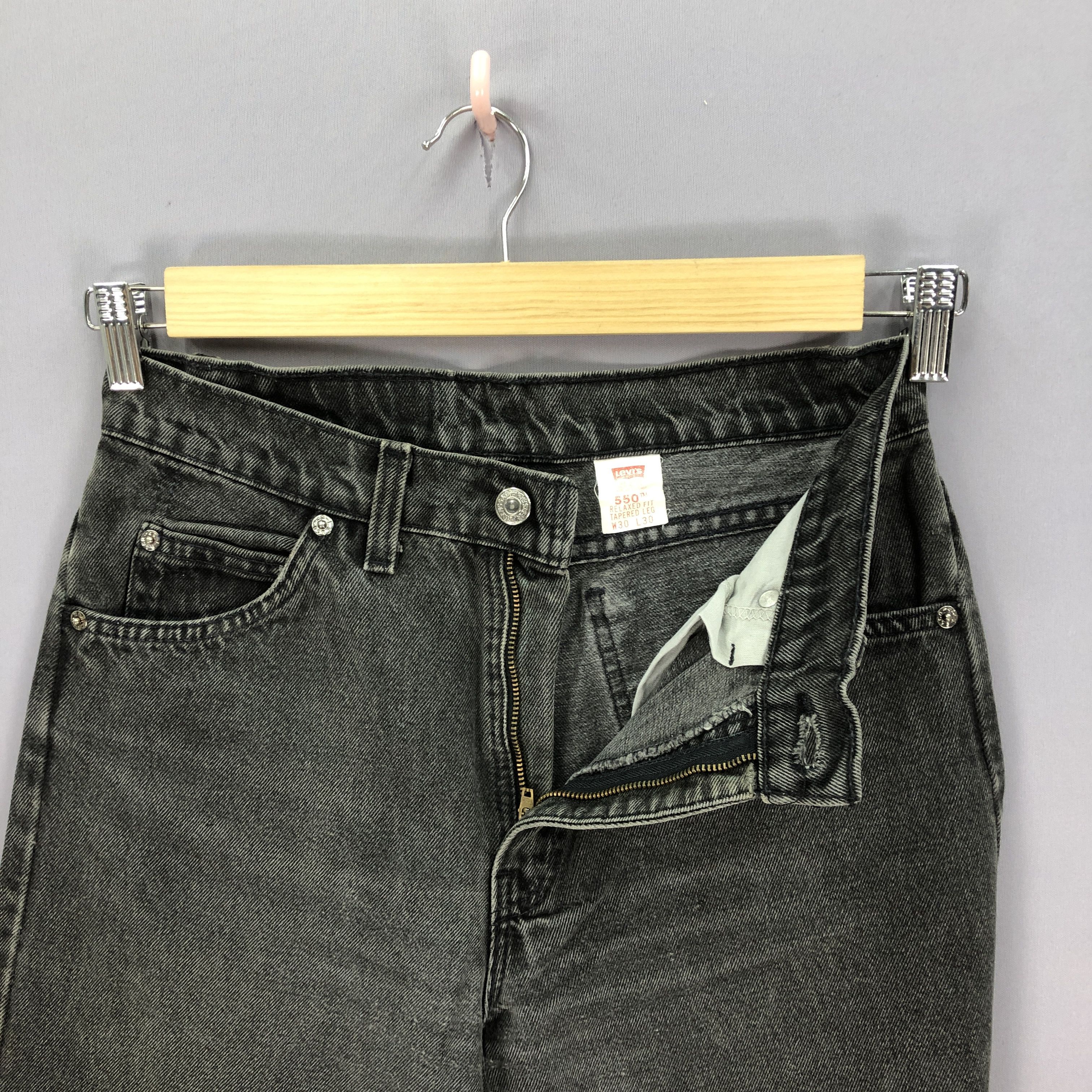 Levi's Vintage Levis 550 Faded Black Jeans Levi's Orange Tab Denim Size 26" / US 2 / IT 38 - 6 Thumbnail