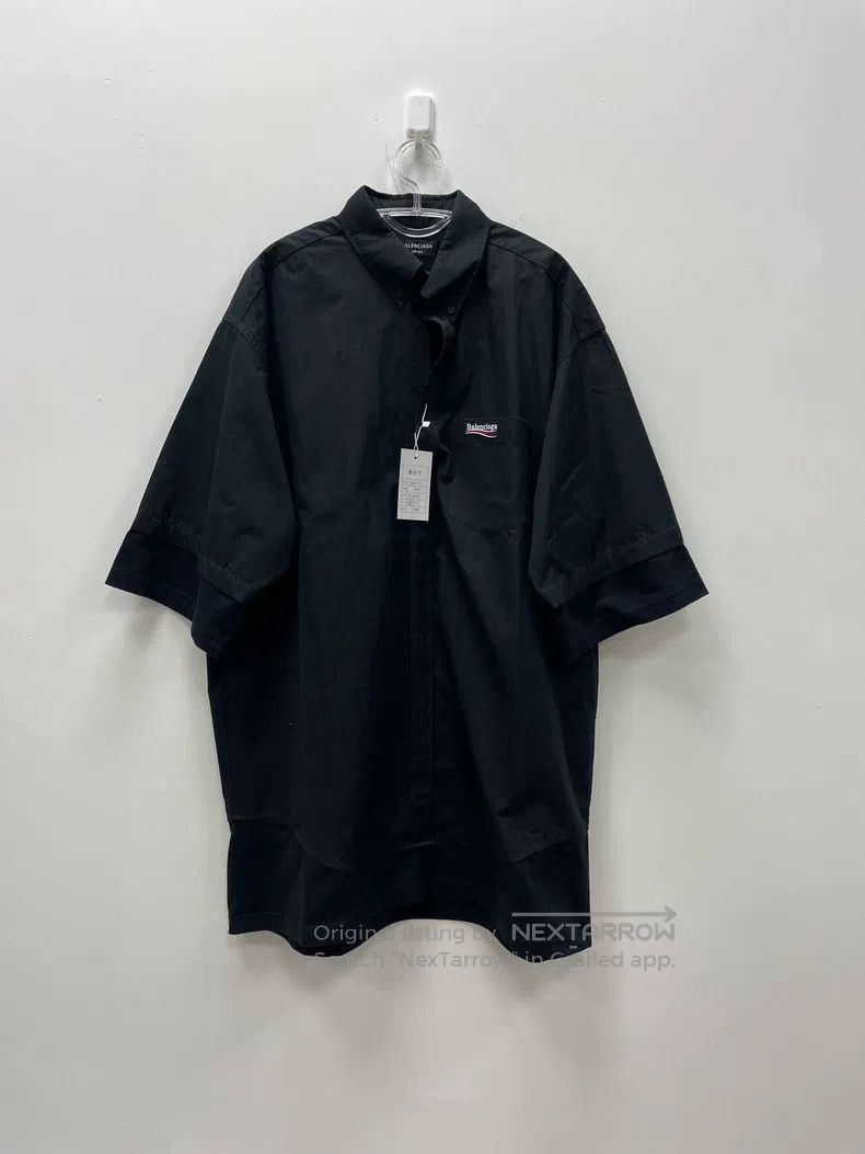 Balenciaga Balenciaga Solid Color Logo Printed Collared Long Sleeve S Size US XXS / EU 40 - 1 Thumbnail