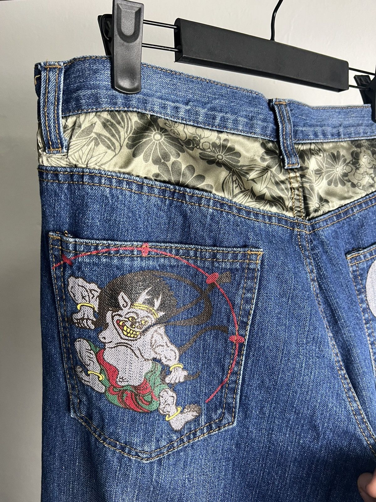 Kamakura × Vintage Vintage Kamakura Green/Red Devil Pockets Denim Size US 32 / EU 48 - 4 Thumbnail
