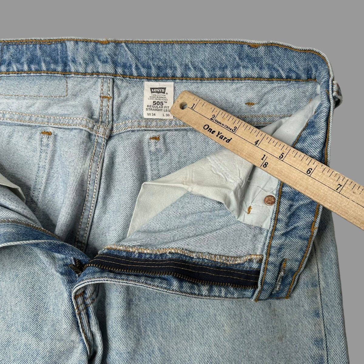 Levi's × Vintage Vintage 1990s orange tab Levi’s 505 jeans Size US 33 - 6 Thumbnail