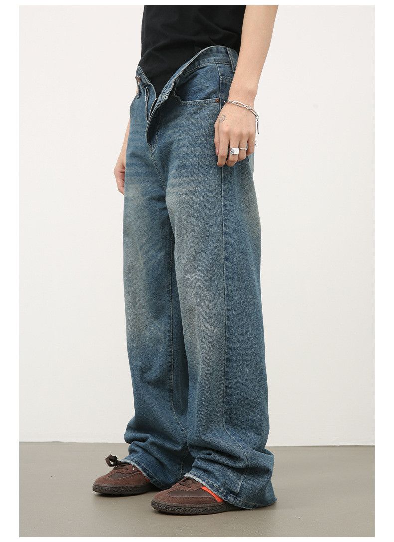 Japanese Brand × Jean Men's retro washed all-match loose straight jeans Size US 32 / EU 48 - 5 Thumbnail