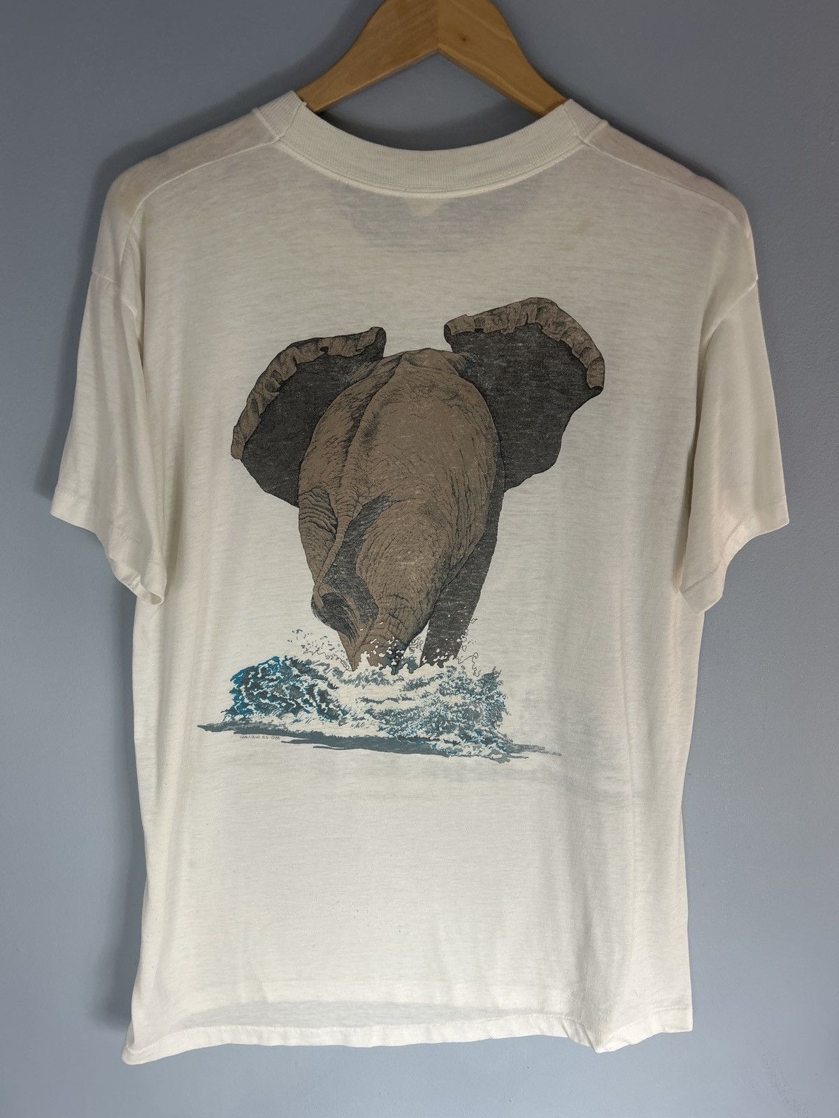 Vintage Vintage 1988 Elephant Canadian Wildlife Federation Tee Size US L / EU 52-54 / 3 - 2 Thumbnail