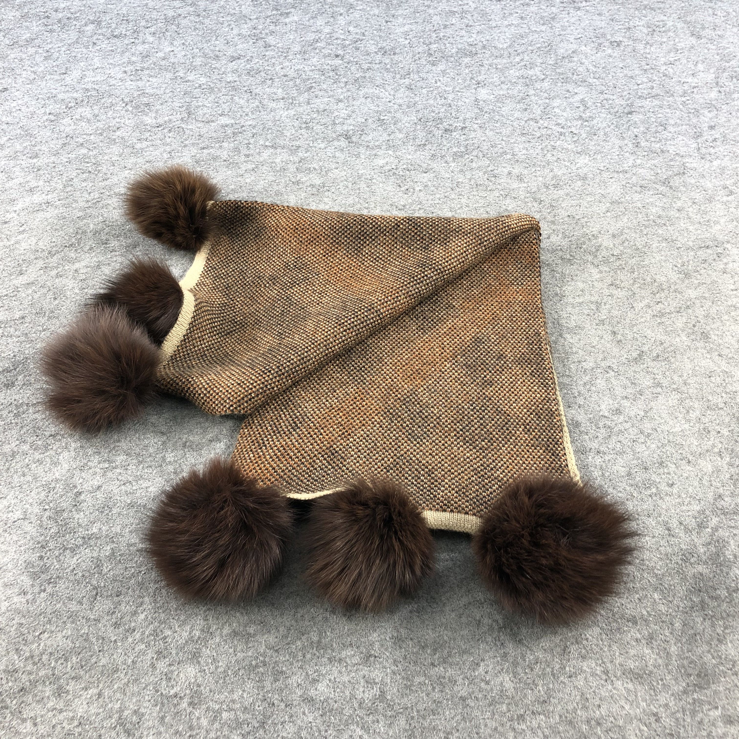 DAKS DAKS London Bobbles Argyle Wool Scarf Muffler V874 Size ONE SIZE - 5 Thumbnail