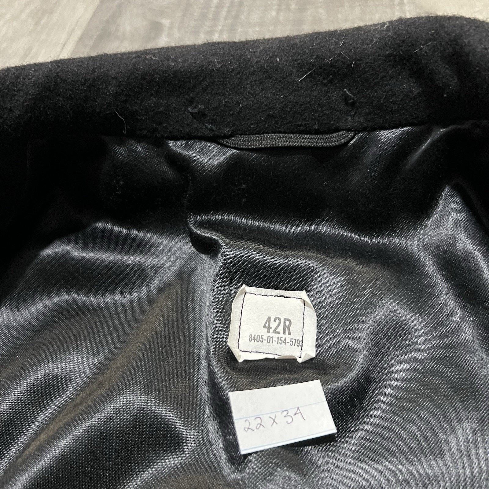 Other VTG Crown Clothing Black 90s Heavy Wool Black Naval Peacoat Size US M / EU 48-50 / 2 - 8 Thumbnail