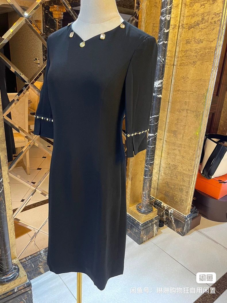Versace Versace Heavy work rhinestone logo dress Size M / US 6-8 / IT 42-44 - 2 Thumbnail