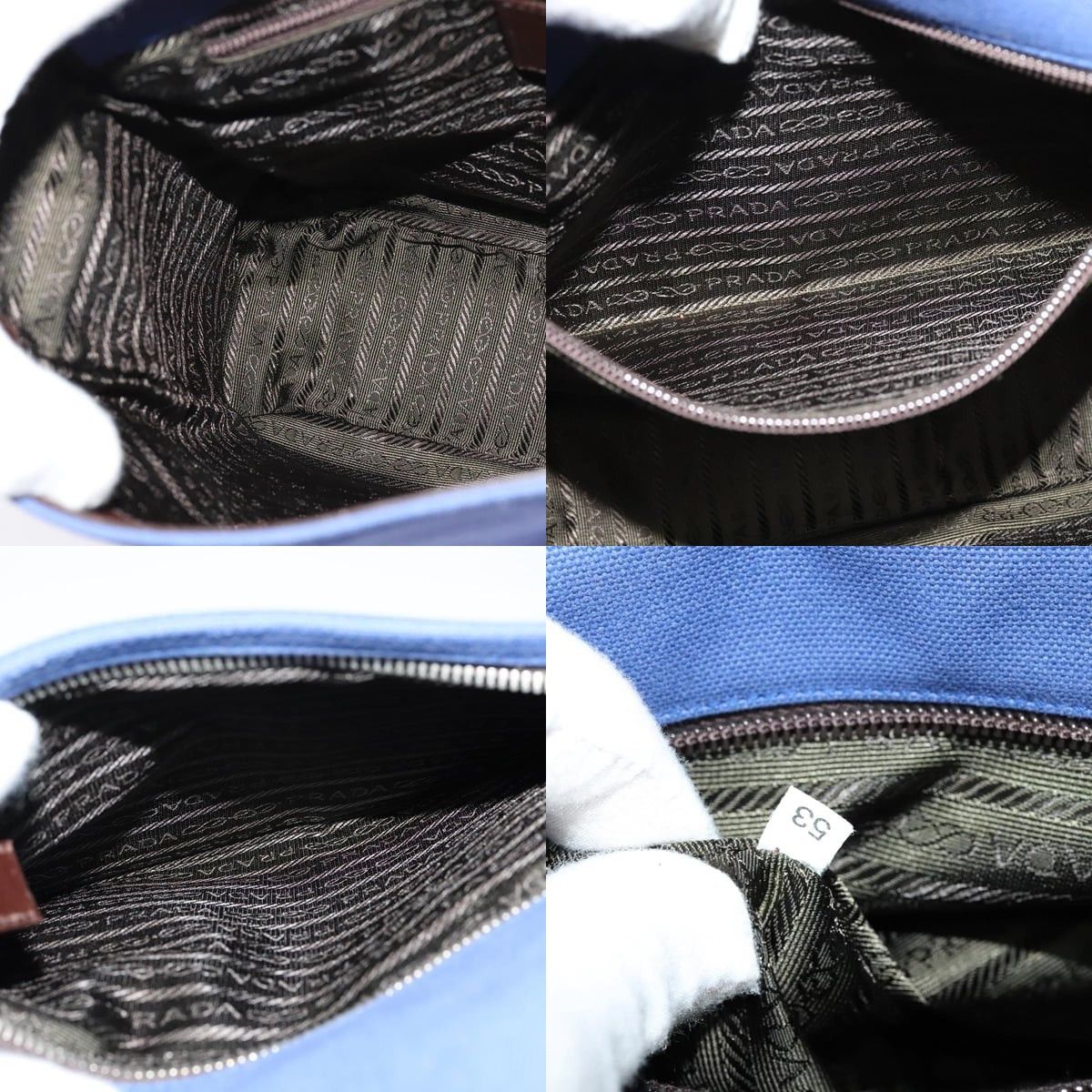 Prada PRADA Shoulder Bag Canvas Blue Silver Size ONE SIZE - 12 Thumbnail