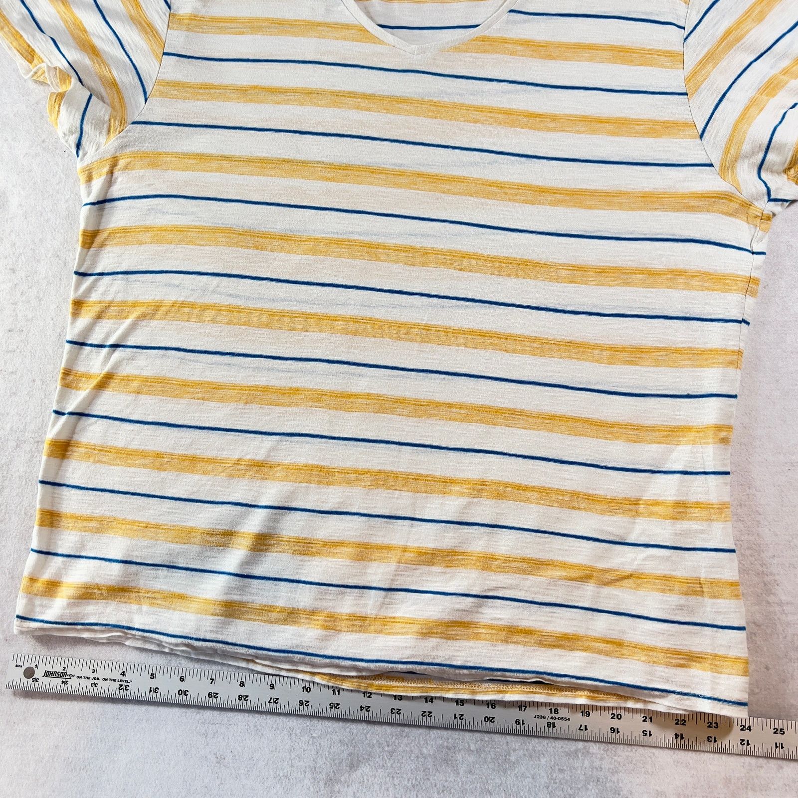 Bdg BDG Urban Outfitters V-Neck Shirt Woman L Blue Yellow Stripe Size L / US 10 / IT 46 - 7 Thumbnail