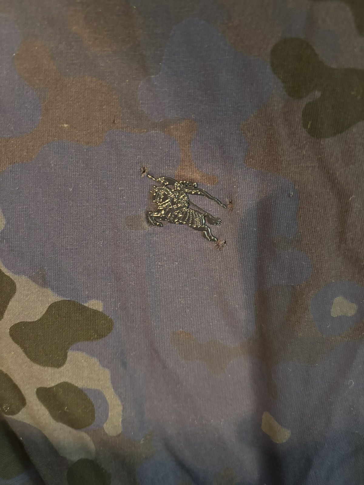 Burberry Burberry Beit Black and Blue Camo Tee XXL Size US XXL / EU 58 / 5 - 4 Thumbnail
