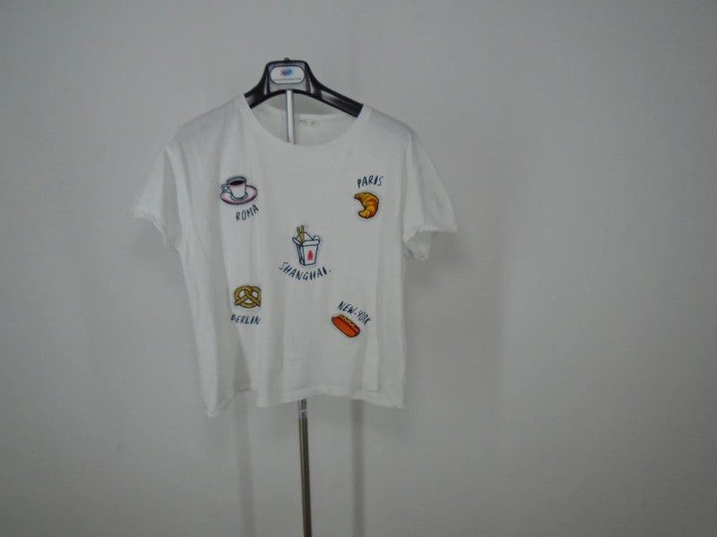 Mango Women's T-Shirt MNG. Color: White. Size: S. Size S / US 4 / IT 40 - 11 Thumbnail