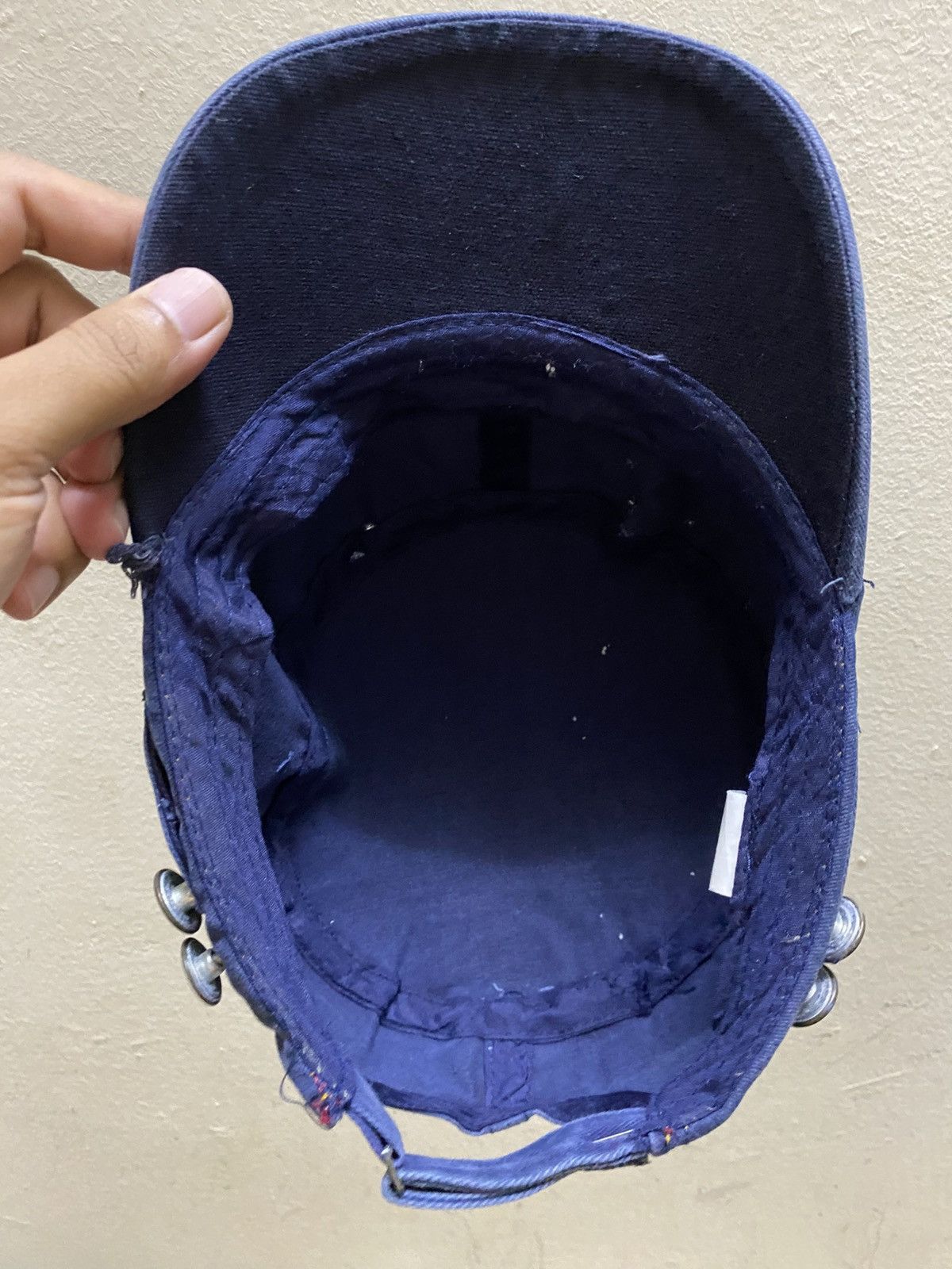 If Six Was Nine × Japanese Brand × Le Grande Bleu (L.G.B.) Japanese faded military punk studded distress ed cap Size ONE SIZE - 4 Thumbnail
