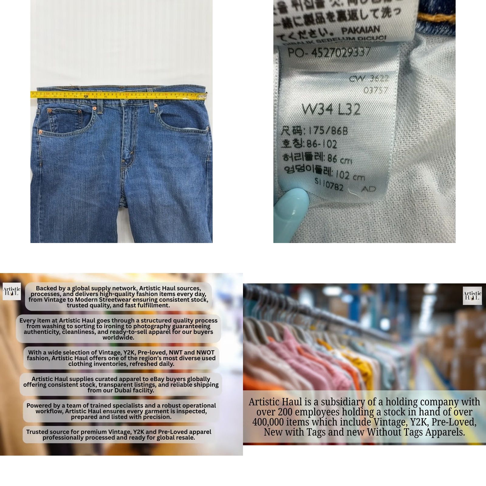 Levi's Levi's 502™ Men’s Blue Jeans 34x32 Taper Regular Denim Cotton Blend Waist 34 Inseam 32 Color Blue Model 502™ Signature Orange Tab Mens Jeans 502™ Size US 34 / EU 50 - 8 Thumbnail