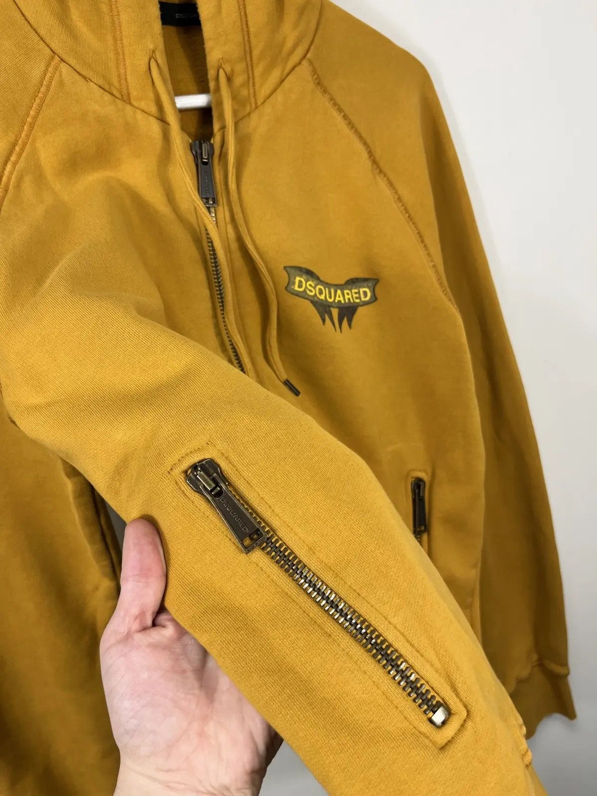 Dsquared2 Dsquared2 Luxury Yellow Big Logo Zip Up Hoodie Size US M / EU 48-50 / 2 - 6 Thumbnail