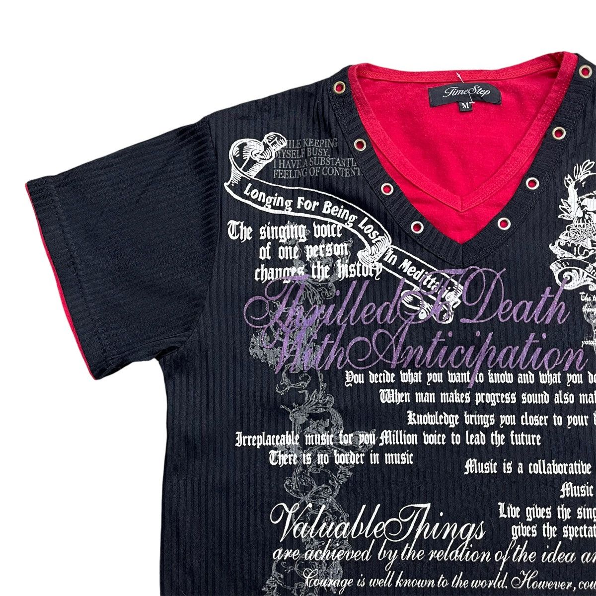 14th Addiction × If Six Was Nine × Le Grande Bleu (L.G.B.) Y2K Poem Time Step Gothic Grunge Punk Style Tee Ifsixwasnine Size US M / EU 48-50 / 2 - 4 Thumbnail