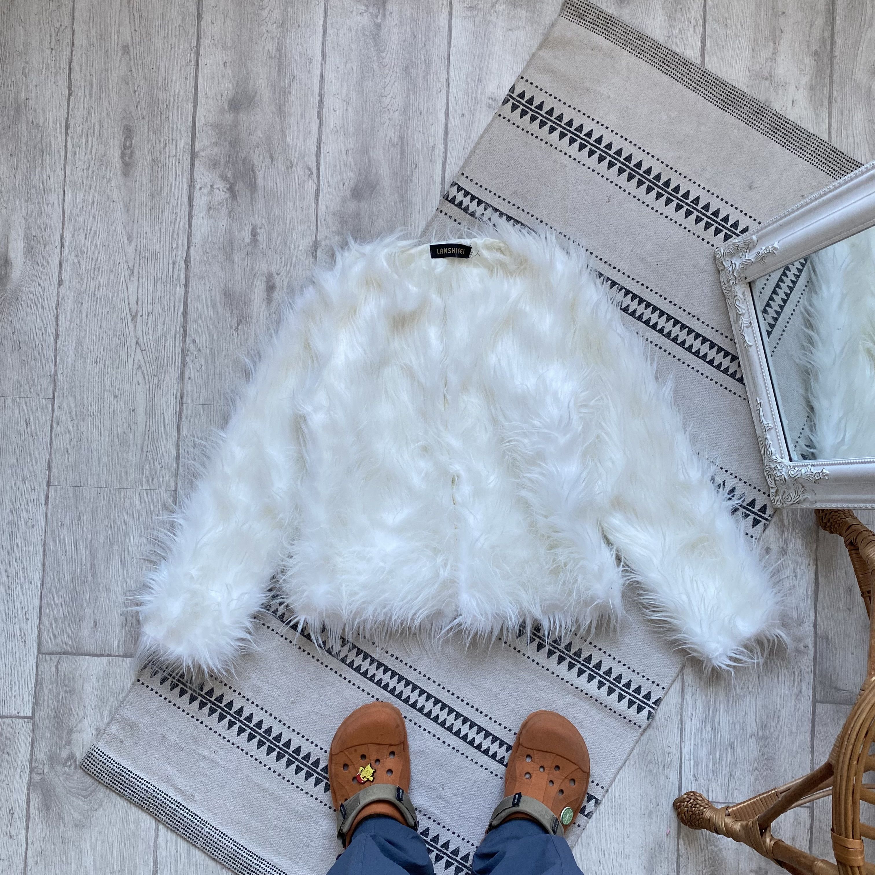 Beauty Beast Y2K Japanese Faux Fur Light Jacket Fluffy Afgan Penny Lane Size M / US 6-8 / IT 42-44 - 1 Thumbnail