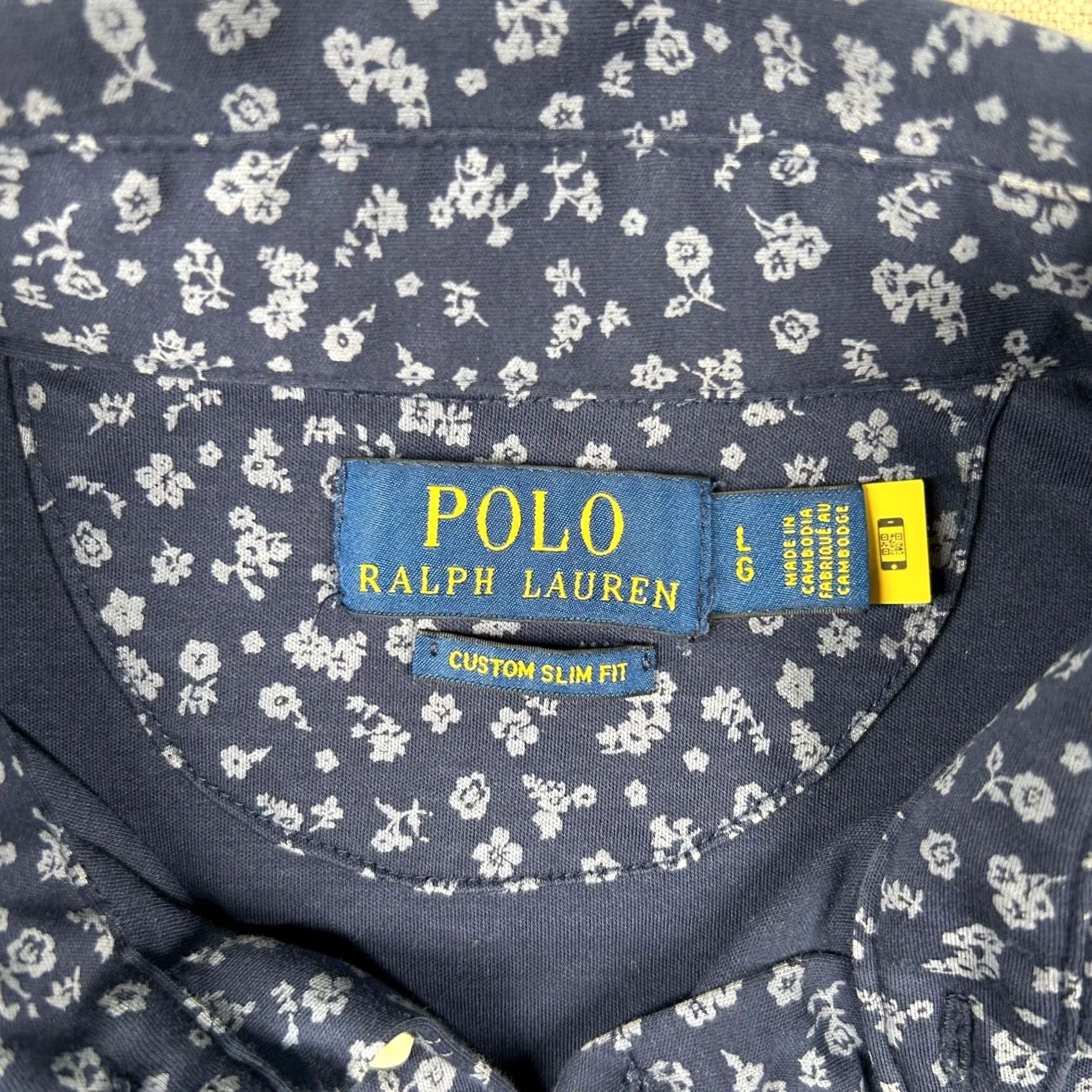 Polo Ralph Lauren Polo Ralph Lauren Shirt Mens L Floral Golf Polo Custom Fit Navy Blue 100% Cotton Knit Short Sleeve Polo Shirt Boys? Size US L / EU 52-54 / 3 - 4 Thumbnail